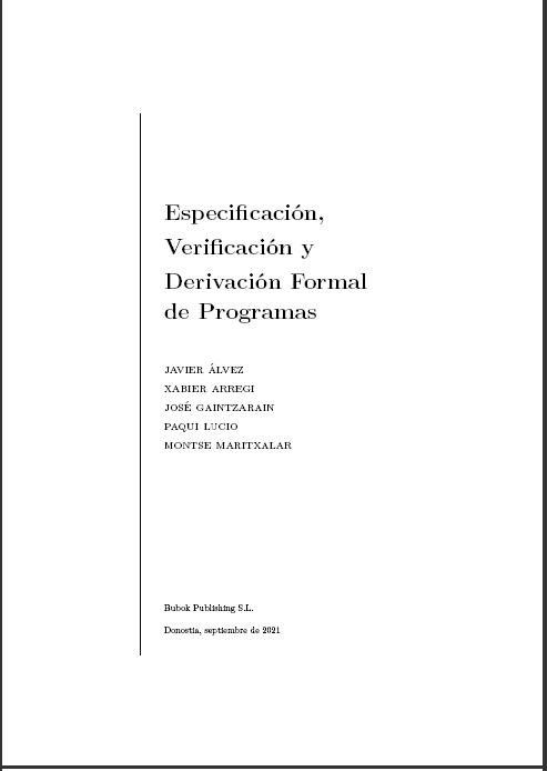 Especificación,<br>Verificación y<br>Derivación Formal<br>de Programas