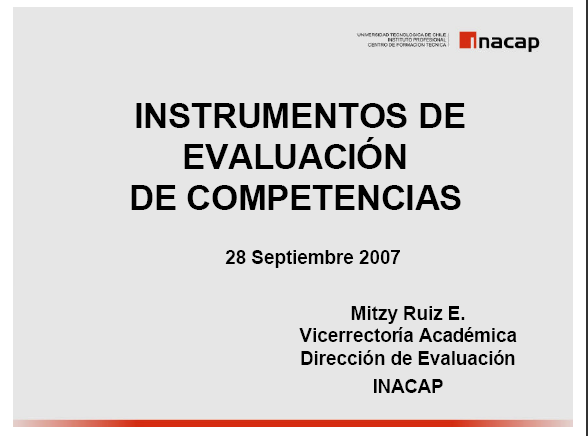 Instrumentos de Evaluación de Competencias